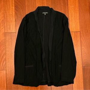 Eileen Fisher Elegant Black Open Front Jacket